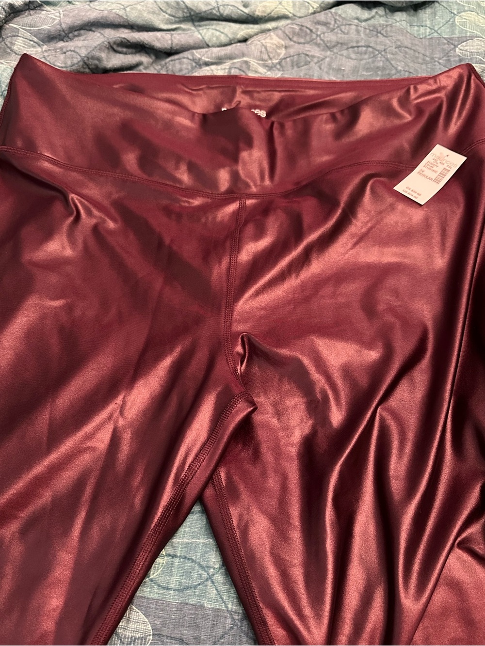 Maurices Metallic High-Waist Leggings in Wine